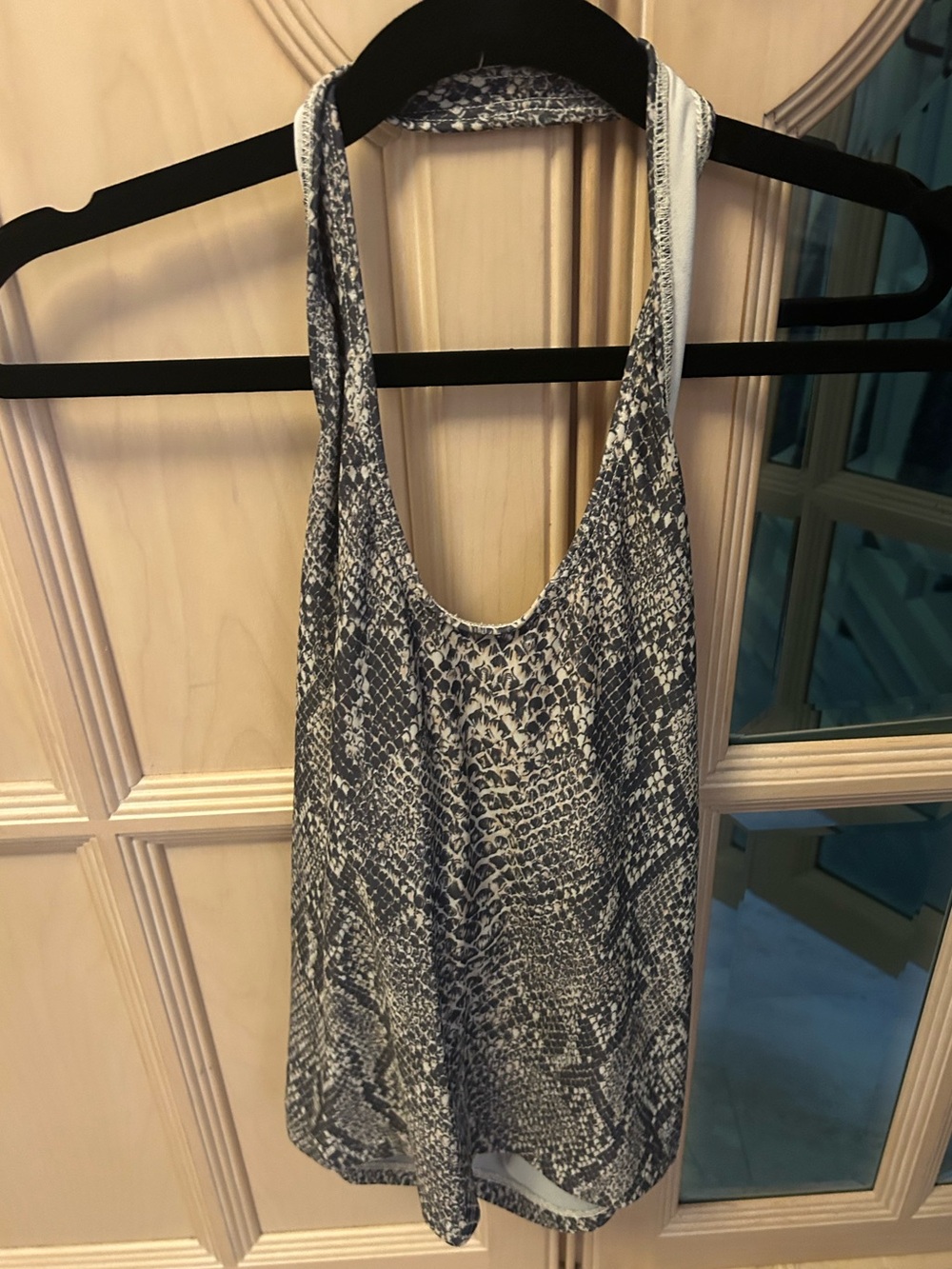 Snake-Print Halter Tank